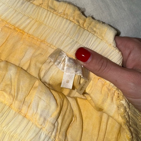 LoveShackFancy Ruffle Mini Skirt - Yellow - Size Medium - Picture 3 of 5